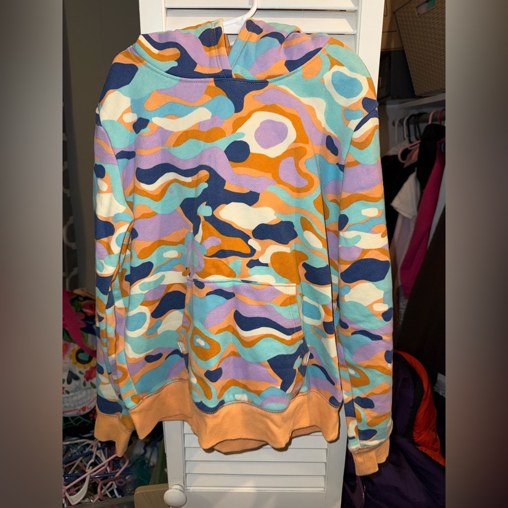 Girls Colorful Camouflage Hoodie